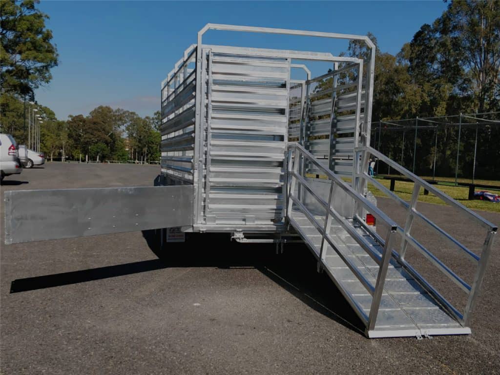 12x6 Livestock/Cattle Trailer ATM3500kg with Side Rails & Ramps