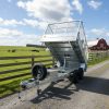 12x7 Hydraulic Tipper Flat Top Trailer  With 900mm Cage For Sale ATM-3500KG/4500KG
