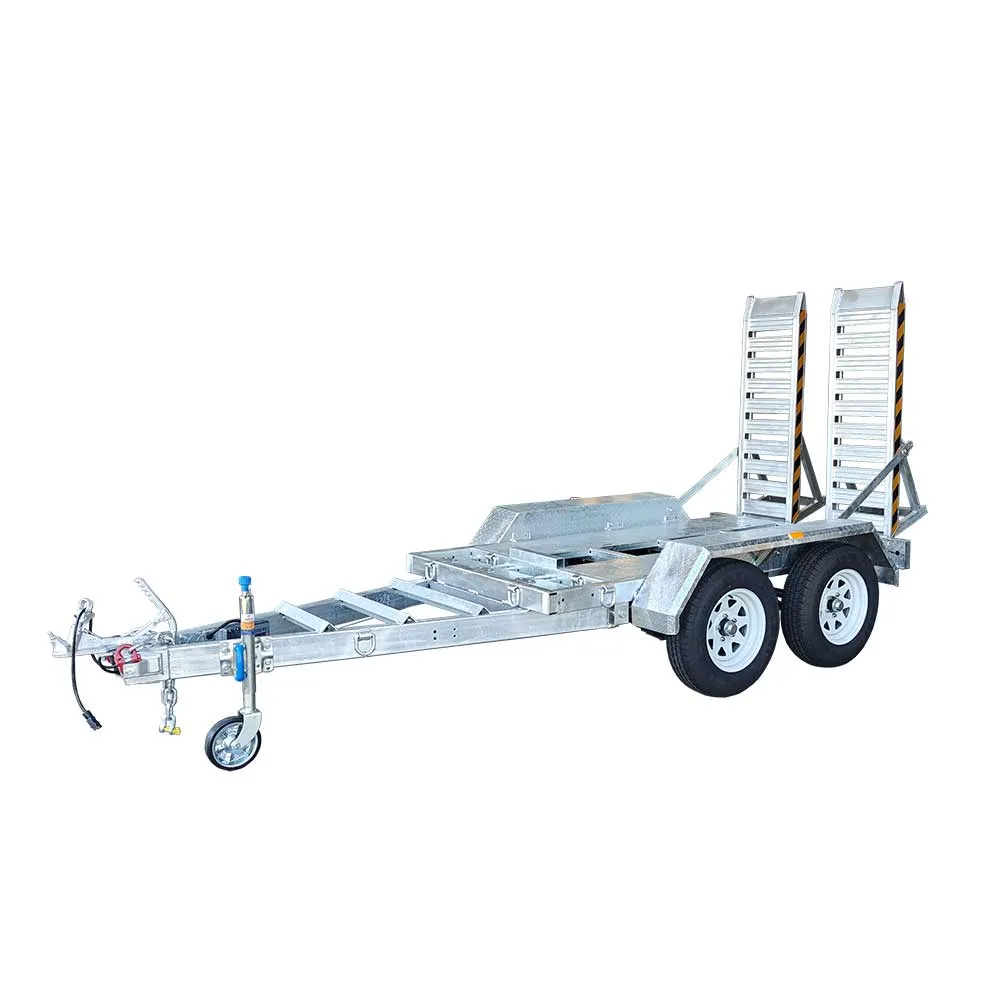 2.0t / 3.0t Plant Trailer – Deck Size: 2400mmX 1235mm With Aluminium Ramps, Suitable for 1t to 1.3t, and some 1.7t mini excavators