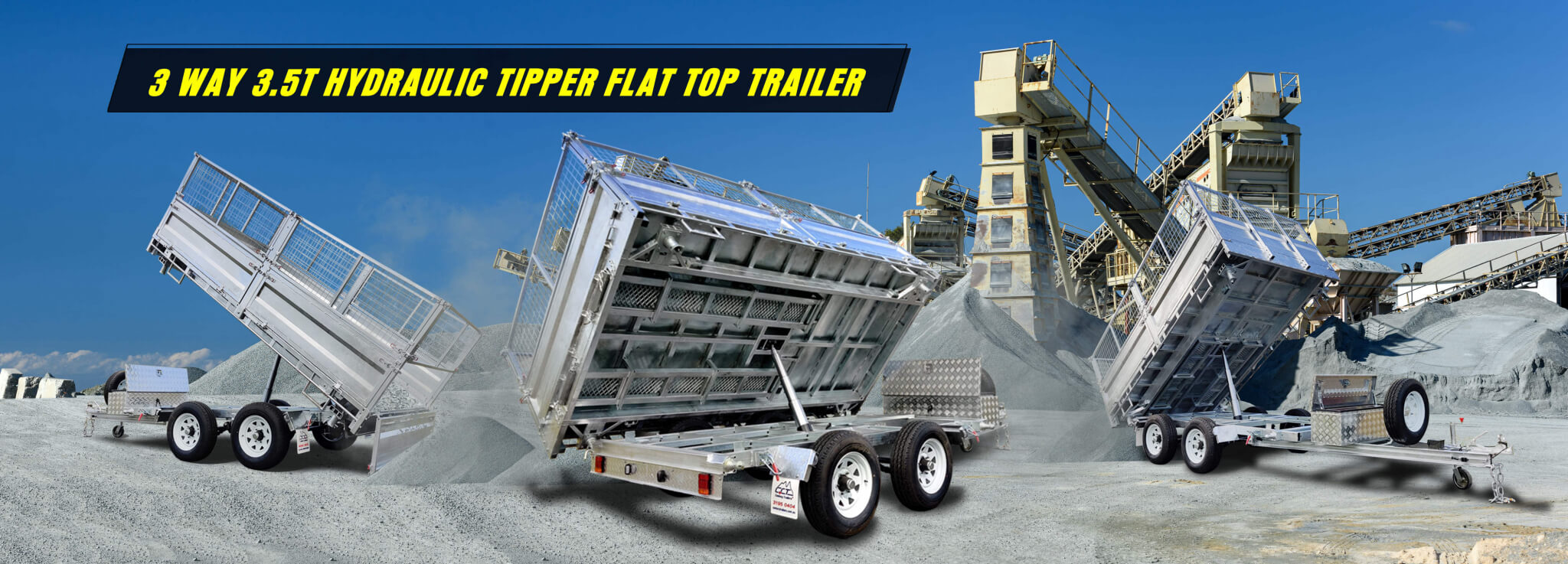 CCT 3-way Flatop trailer