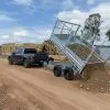 10x7 Hydraulic Tipper Flat Top Trailer  With 900mm Cage For Sale 3500KG/4500KG ATM