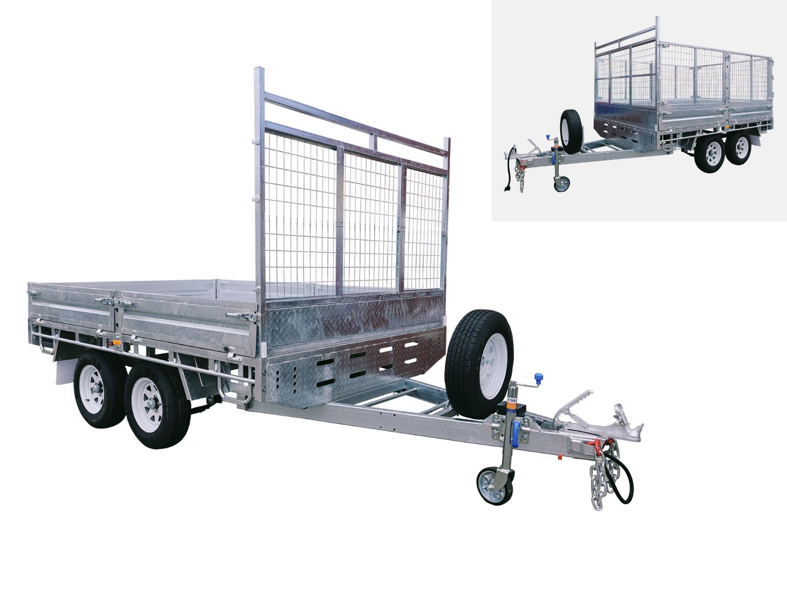 Century Trailers tandem flat top 10x7 ATM3500kg with cage option