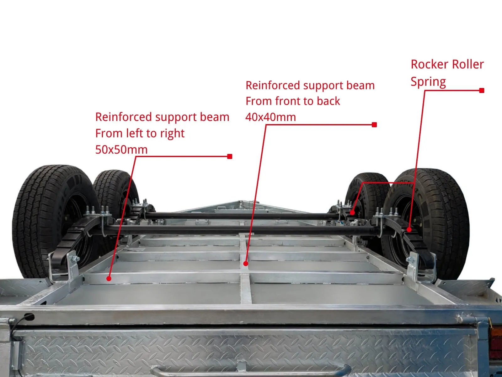 10x5 Tandem Trailer ATM-2000kg For Sale With 8 inch Jockey Wheel/ 1800mm Drawbar/ Full-length Side Steps - Image 2