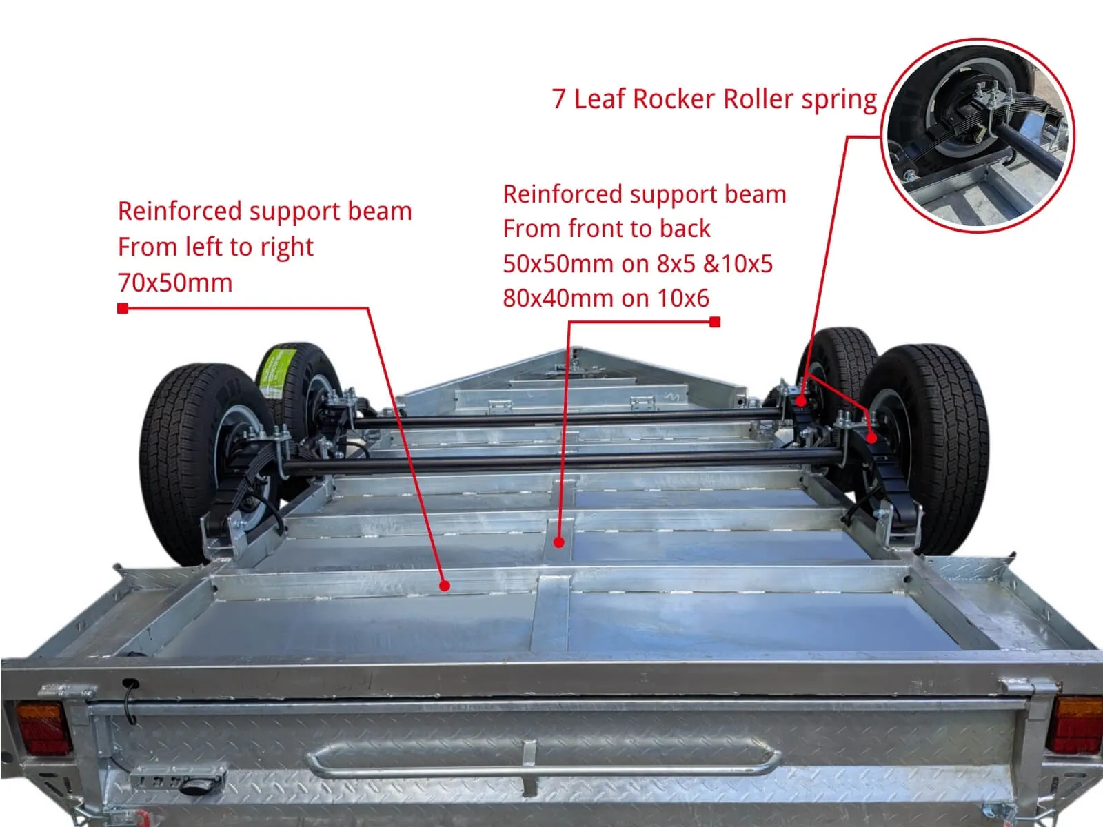 8×5 Tandem Box Trailer For Sale 2800KG/ 3200KG - Image 2
