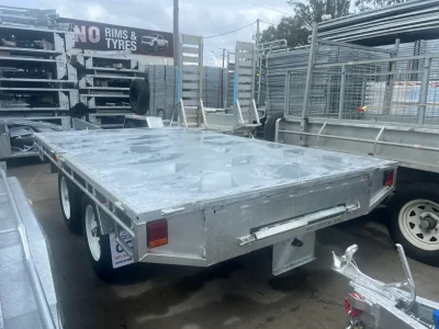 12×7 Flat Top Trailer (Flatdeck) – 3500kg ATM with Steel Ramps | Clearance (As Is) - Image 2